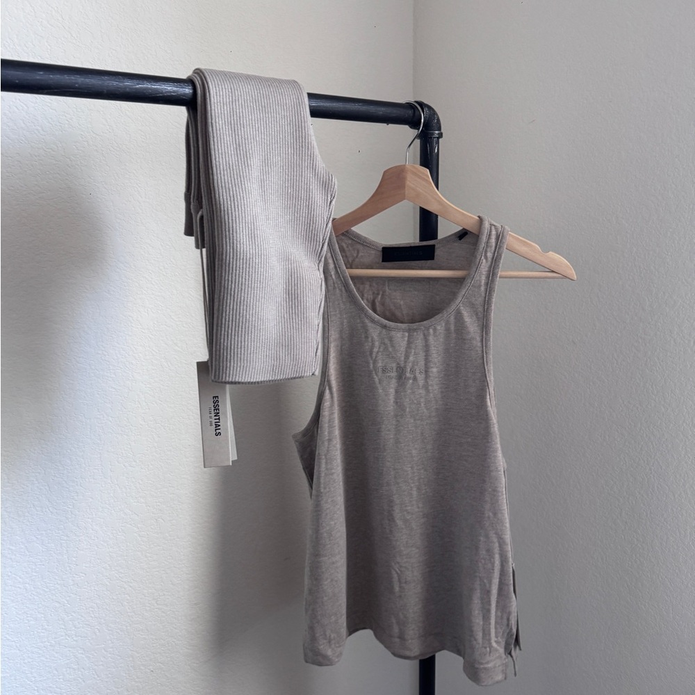 Fear of God Gray Women's Bike Shorts & tank set